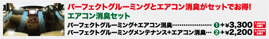 パーフェクトグルーミングとエアコン消臭がセットでお得!